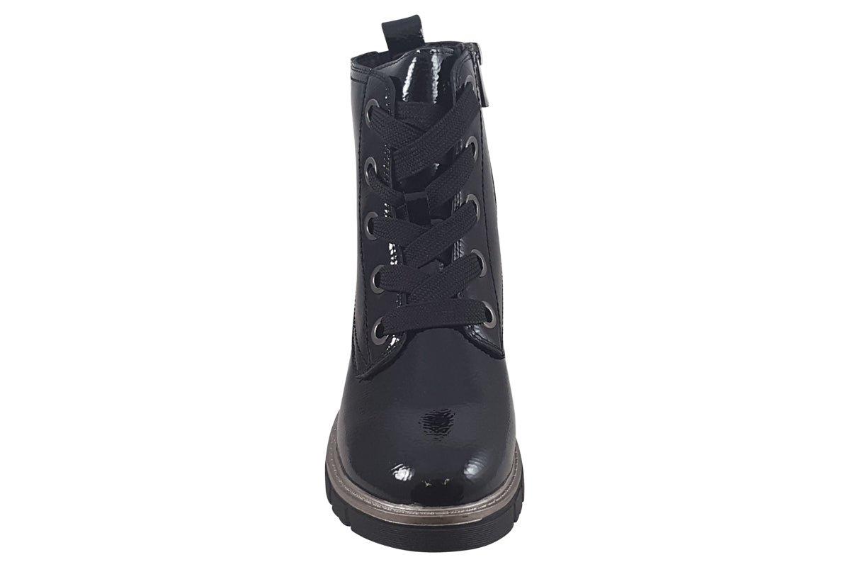 lotus jojo black patent womens boots top