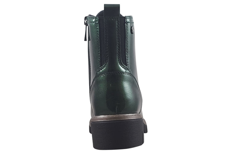 Lotus JoJo ULB350 Green Patent Womens Boots