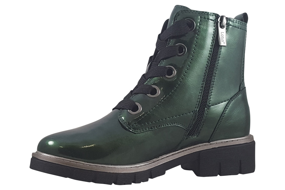 lotus-jojo-green-patent-womens-boots-left