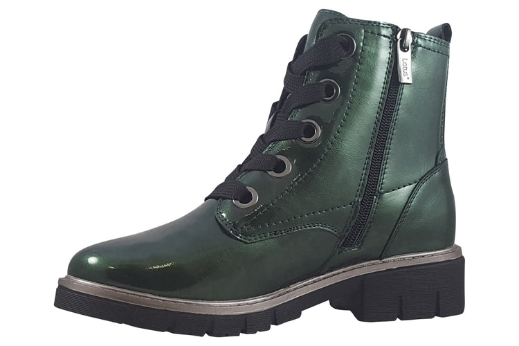 Lotus JoJo ULB350 Green Patent Womens Boots
