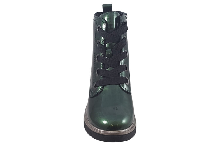 Lotus JoJo ULB350 Green Patent Womens Boots
