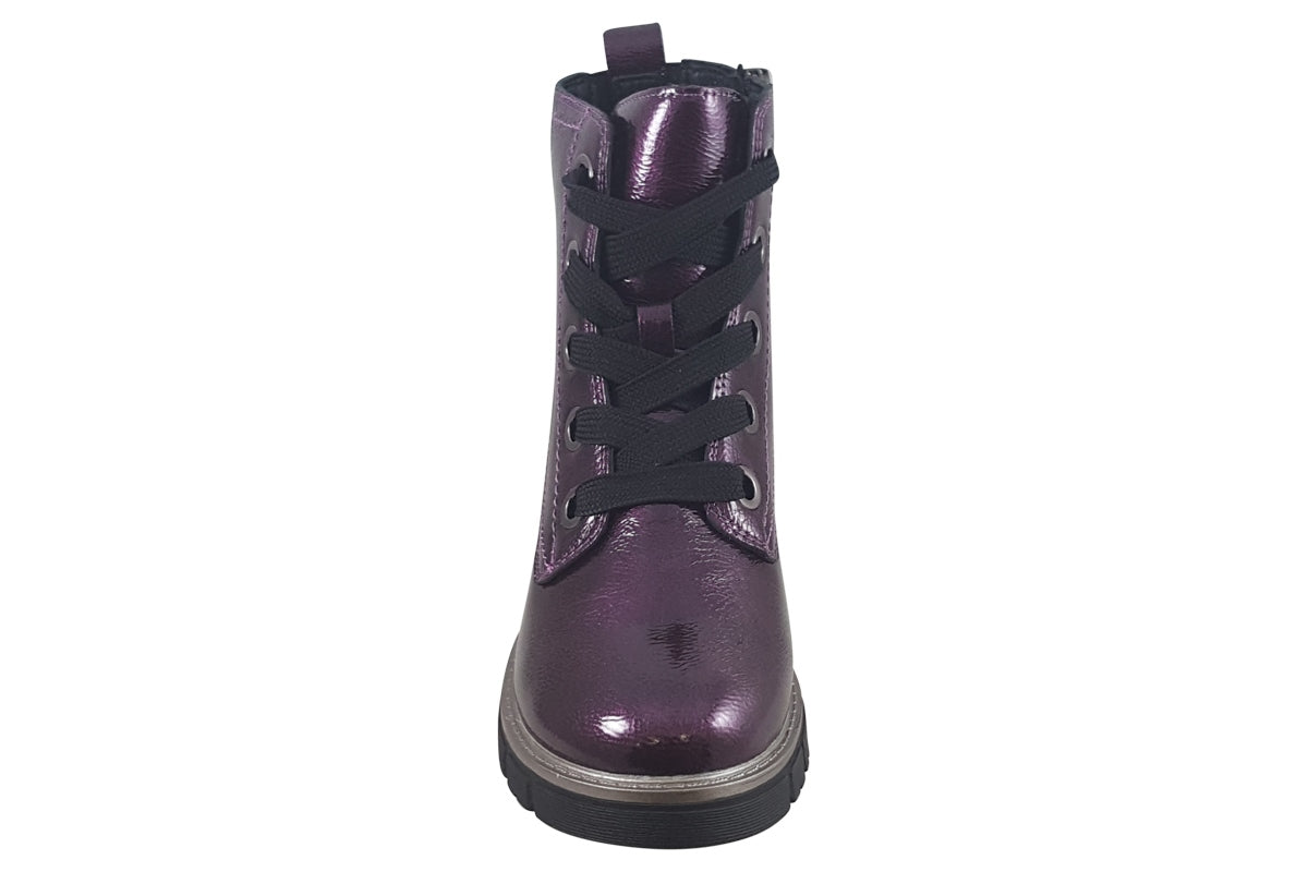 lotus jojo purple patent womens boots top