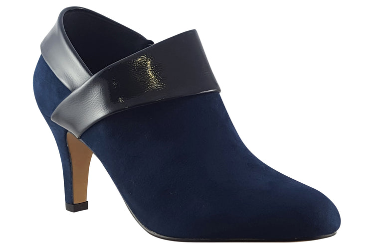 Lotus Maya ULS287 Microfibre Navy Patent Womens Shoes