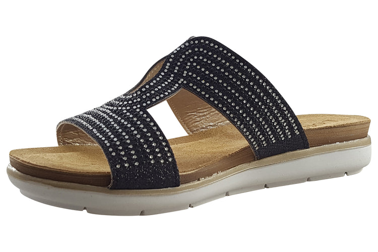 Lotus Nadya ULP250 Black Womens Sandals