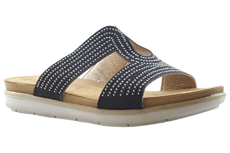 Lotus Nadya ULP250 Black Womens Sandals