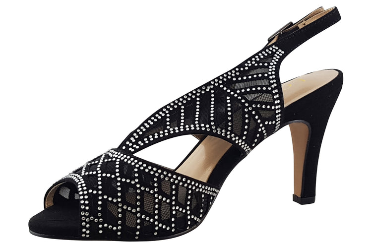 Lotus Natalia ULS262 Black Womens Sandals