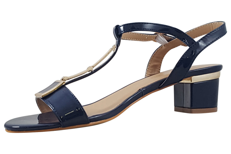 Lunar Blaze JLH950 Navy Patent Womens Sandals