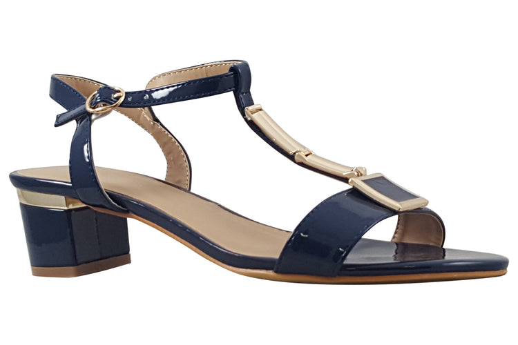 Lunar Blaze JLH950 Navy Patent Womens Sandals
