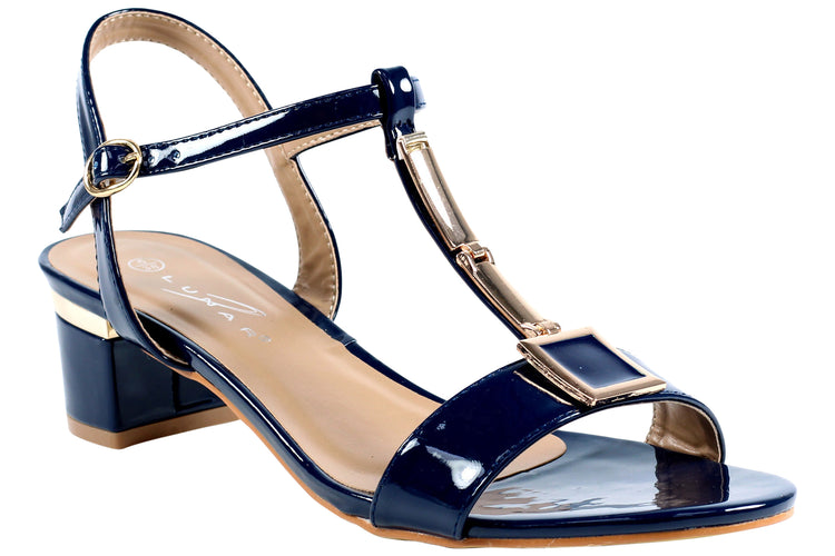 Lunar Blaze JLH950 Navy Patent Womens Sandals