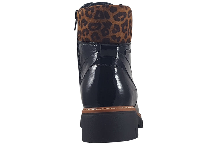 Lunar Bowen GLB209 Black Patent Womens Boots