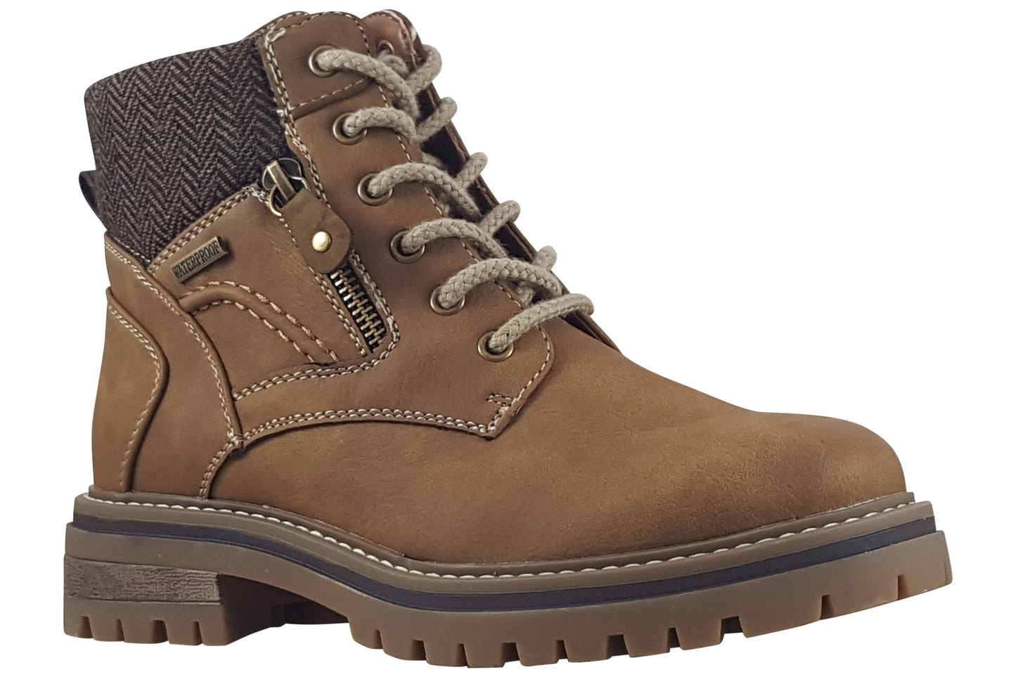 lunar caramel glb212 womens boots tan right