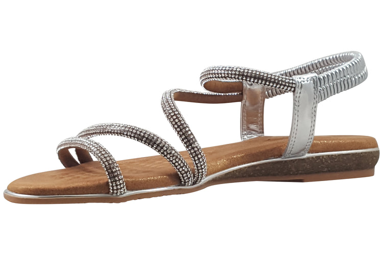 Lunar Cortez JLH522 Silver Womens Sandals