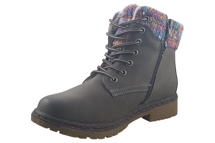 Lunar Jalapeno GLB099 Grey Womens Boots