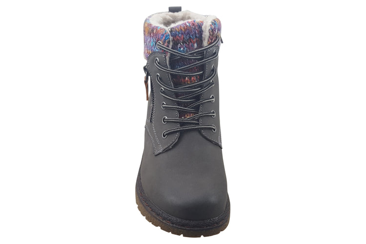 Lunar Jalapeno GLB099 Grey Womens Boots