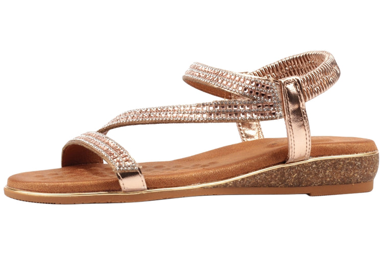 Lunar Jazmine JLH613RO Rose Gold Womens Sandals