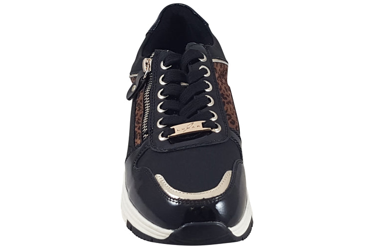Lunar Kennedy DLB086 Black Womens Fashion Trainers