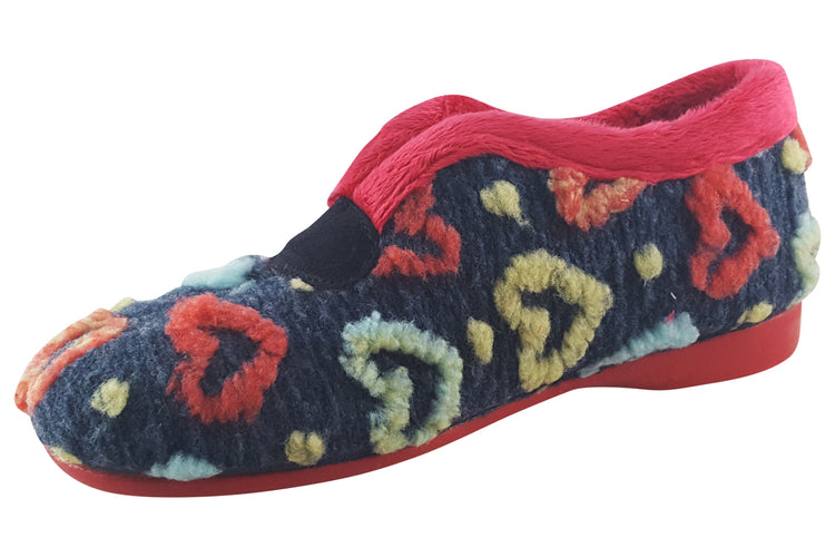 Lunar Penelope KLZ050 Navy Womens Slippers