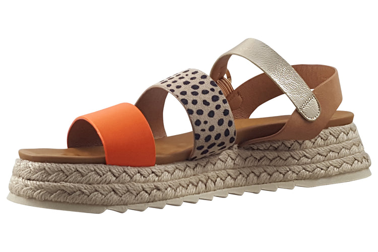 Lunar Summer JLH493 Orange Womens Sandals