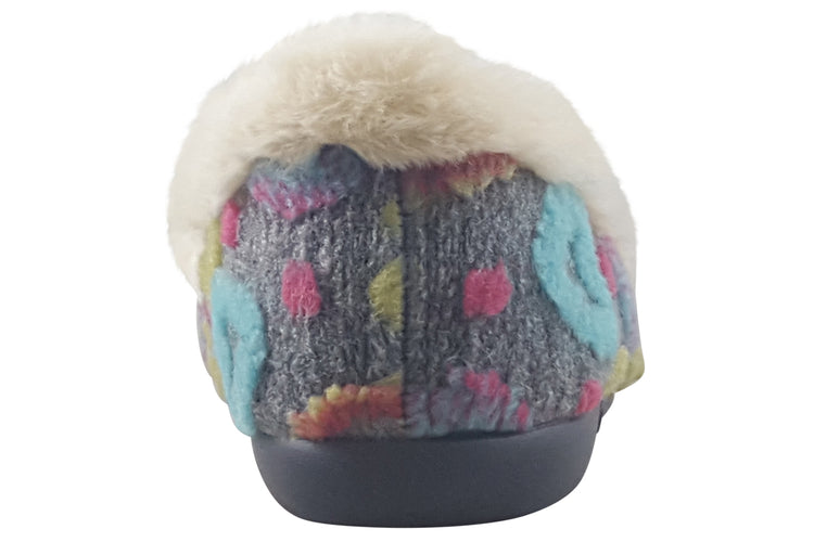 Lunar Truffle KL230 Grey Womens Slippers