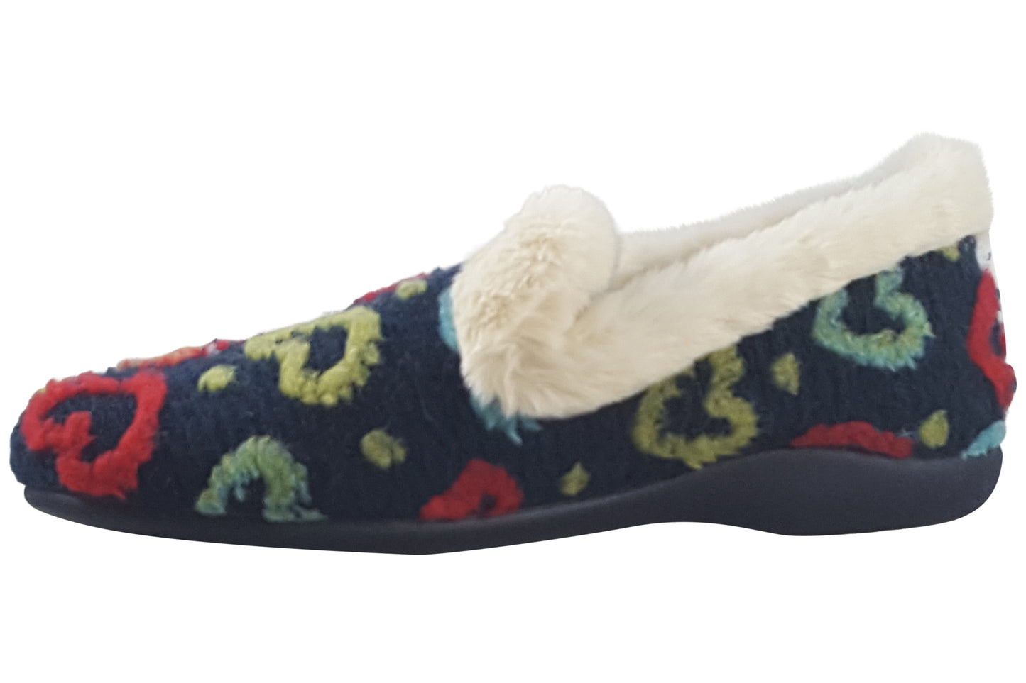 Lunar Truffle KL230 Navy Womens Slippers