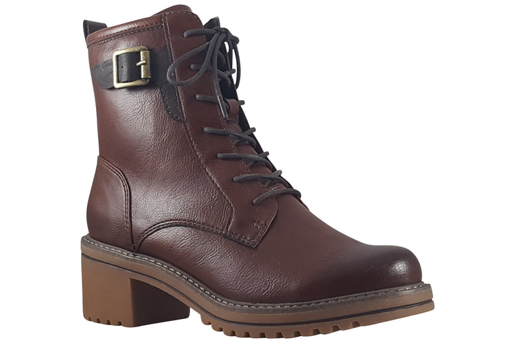 Marco Tozzi Barb's 25213-45 Cognac Comb Womens Boots