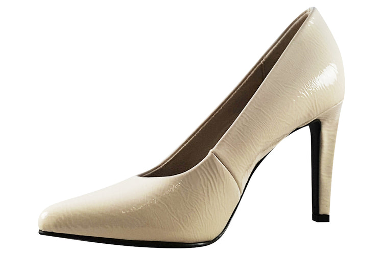 Marco Tozzi Blaze-5 22415-29 Cream Patent Womens Shoes