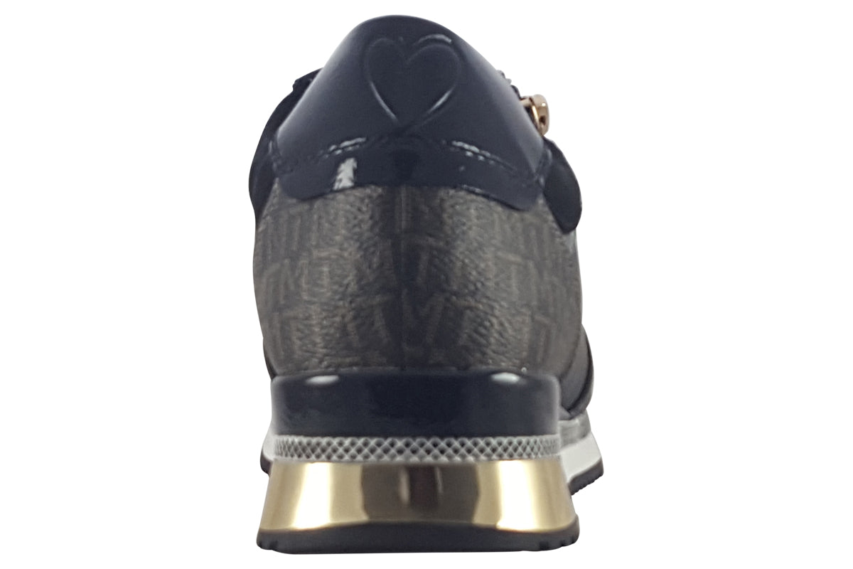 marco tozzi florence black comb womens fashion trainers back
