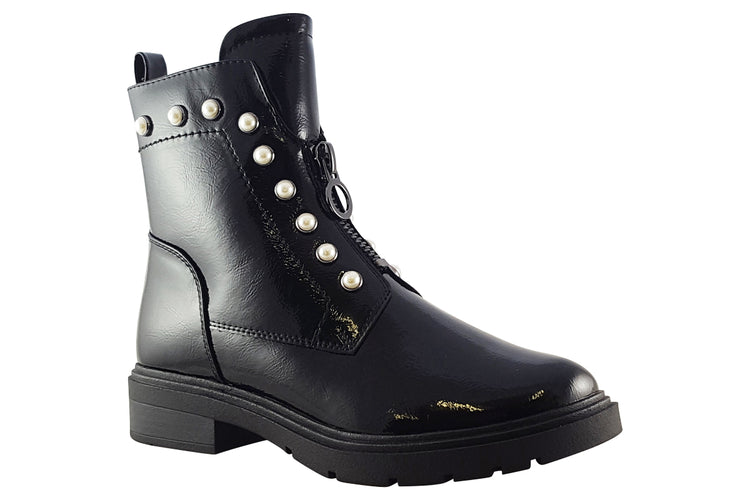 Marco Tozzi Flyer 25332-29 Black Patent Womens Boots