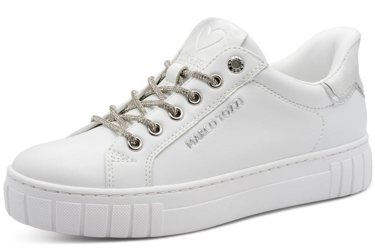 Marco Tozzi Glitz Step In 23741-46 197 White Comb Womens Fashion Trainers