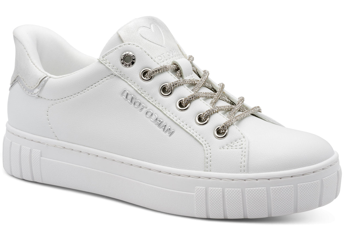 Marco Tozzi Glitz Step In 23741-46 197 White Comb Womens Fashion Trainers