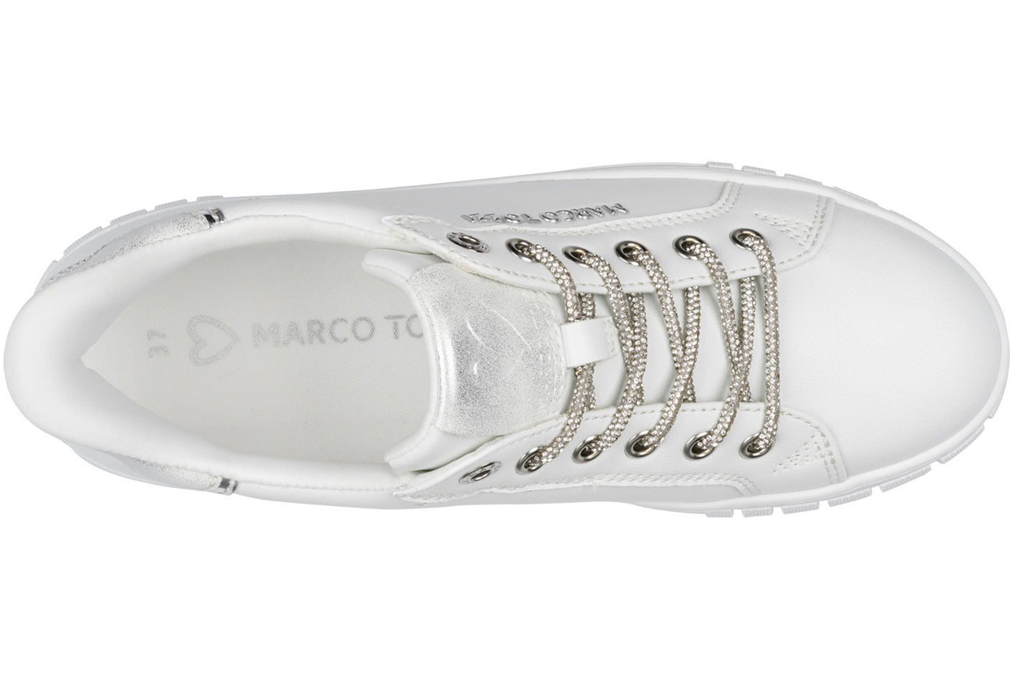Marco Tozzi Glitz Step In 23741-46 197 White Comb Womens Fashion Trainers