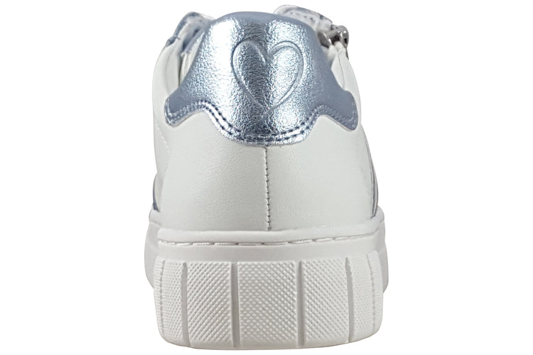 Marco Tozzi Kemsey 23710-44 White/Light Blue Womens Fashion Trainers