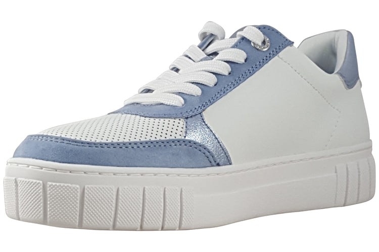 Marco Tozzi Kemsey 23710-44 White/Light Blue Womens Fashion Trainers