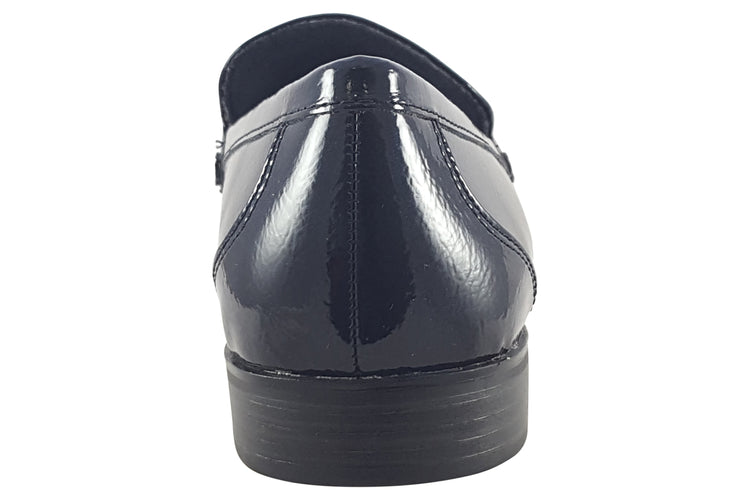 Marco Tozzi Levi 24237-43 Navy Metallic Patent Womens Shoes