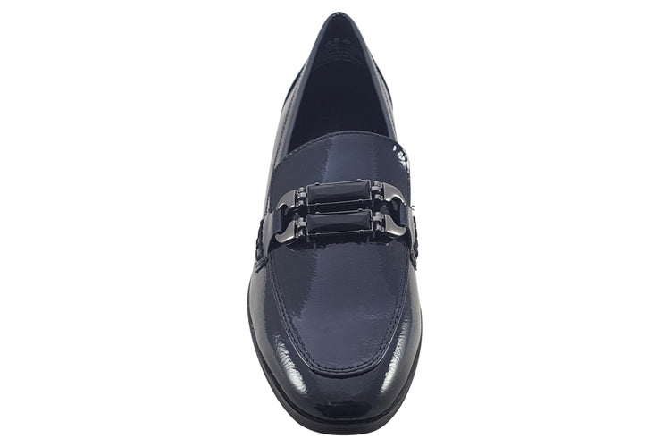 Marco Tozzi Levi 24237-43 Navy Metallic Patent Womens Shoes