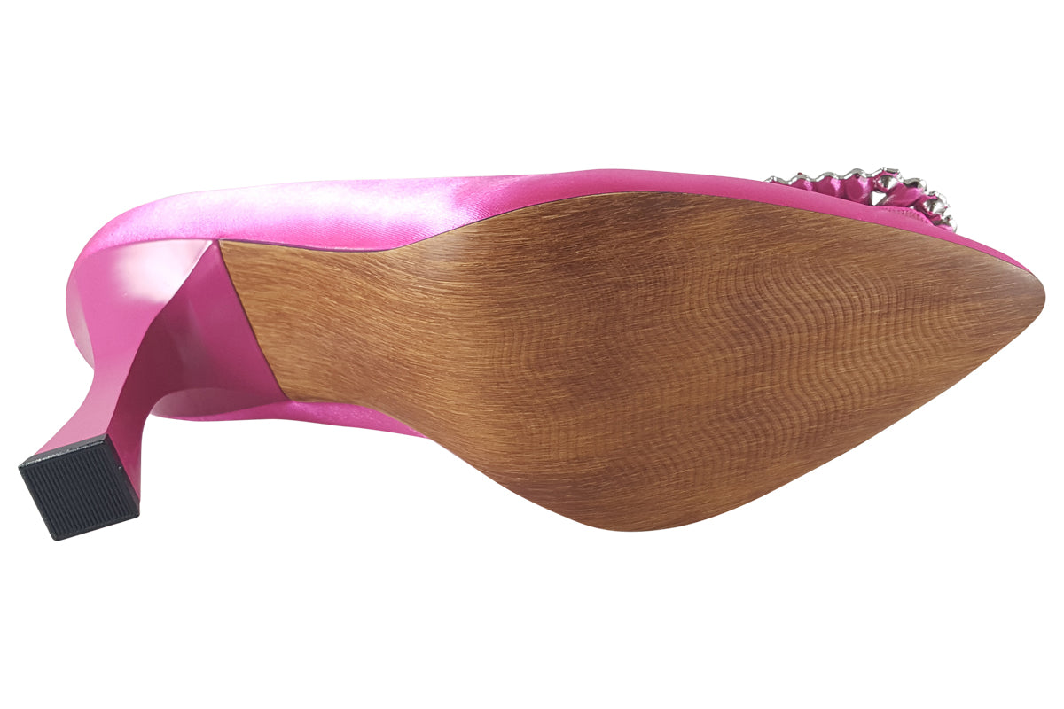 marco tozzi lowe pink satin womens shoes sole