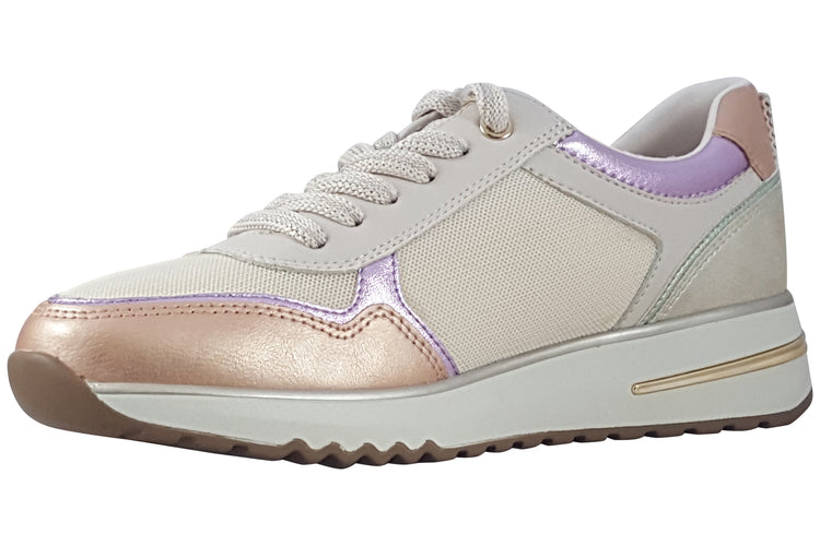 Marco Tozzi Minnie 23754-44 Cream Combi Womens Fashion Trainers
