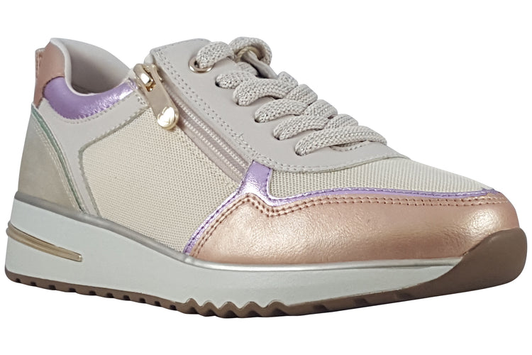 Marco Tozzi Minnie 23754-44 Cream Combi Womens Fashion Trainers