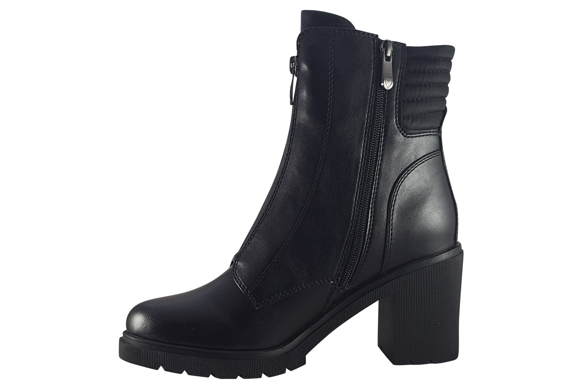 marco tozzi sandy black comb womens boots left