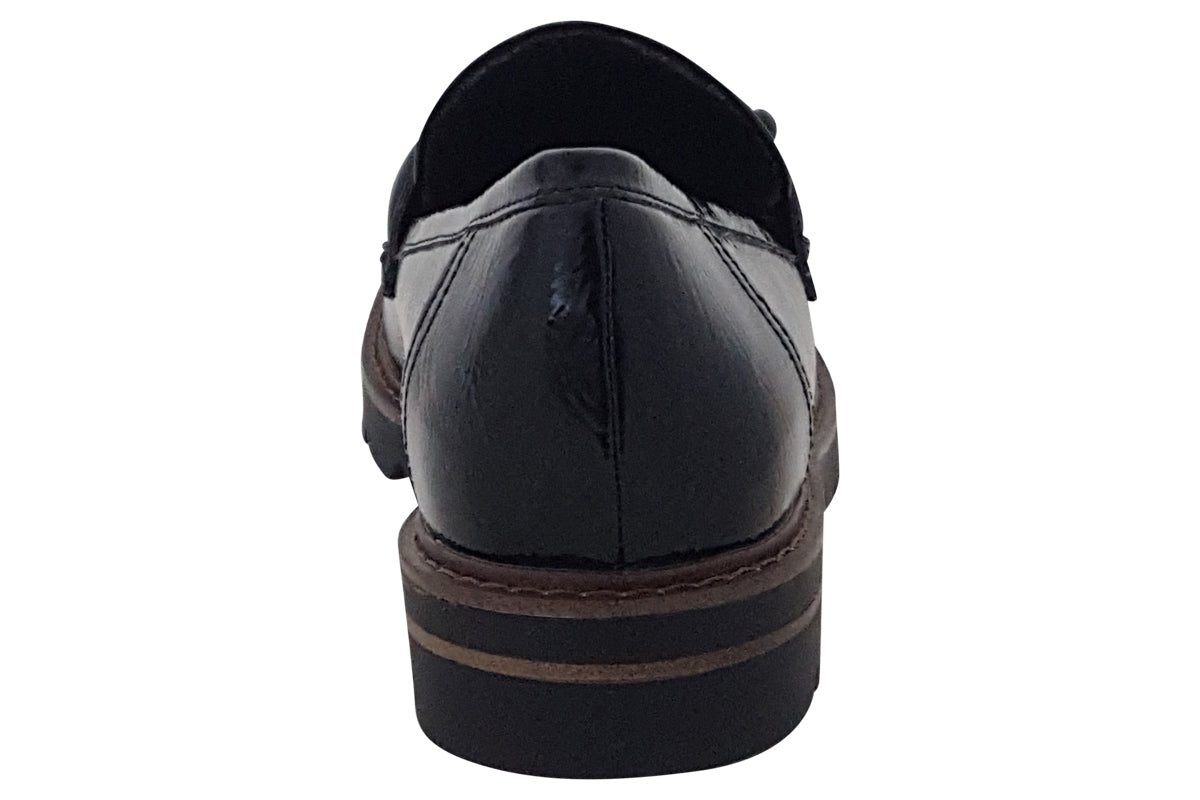 marco tozzi taylor black patent womens shoes back