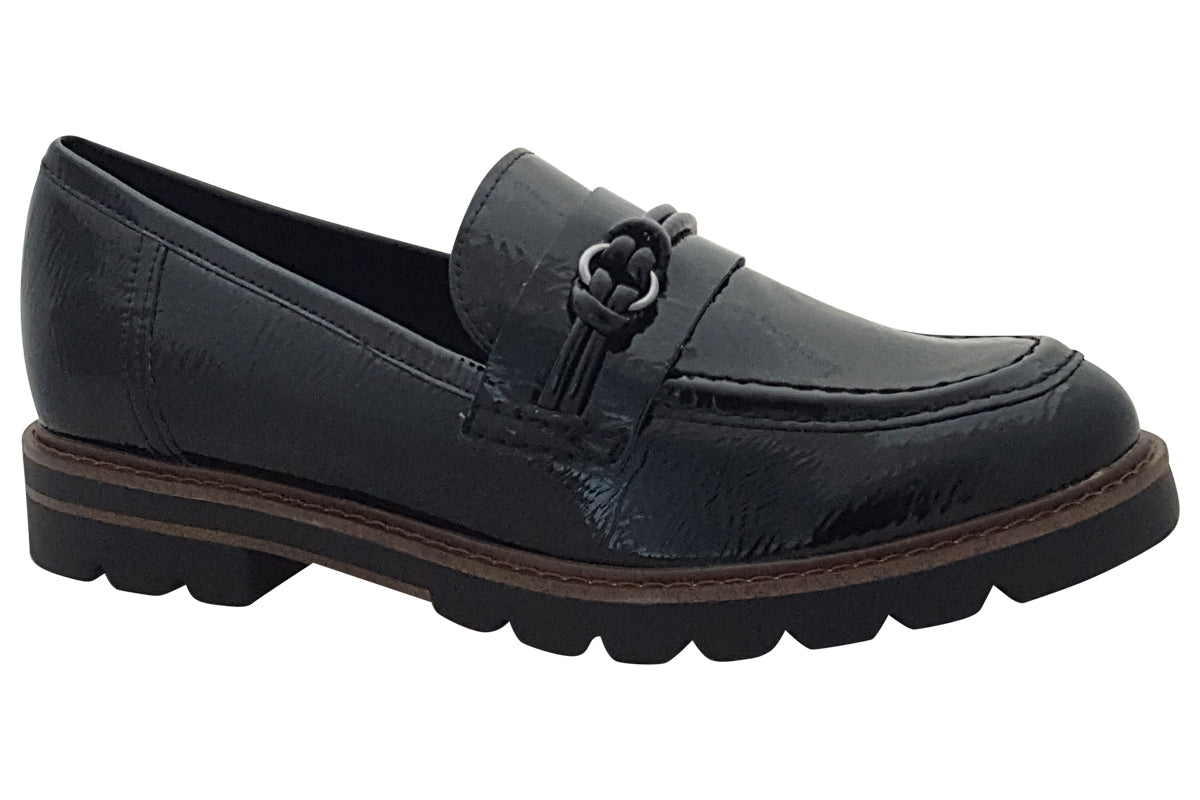 marco tozzi taylor black patent womens shoes right