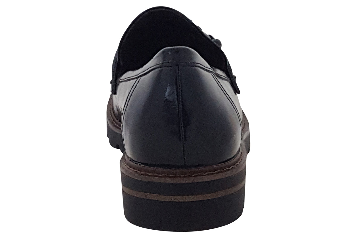 marco tozzi taylor navy patent womens shoes back