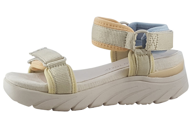 Marco Tozzi Tulip 28542-28 Cream Combi Womens Sandals