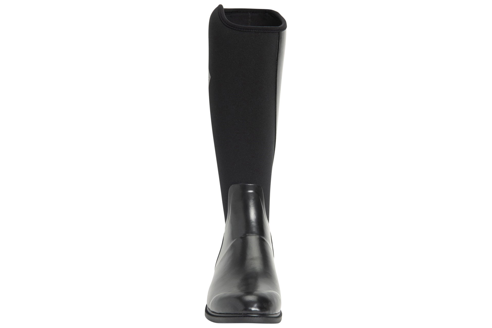muck-boots-derby-tall-black-textile-weather-wellingtons-front