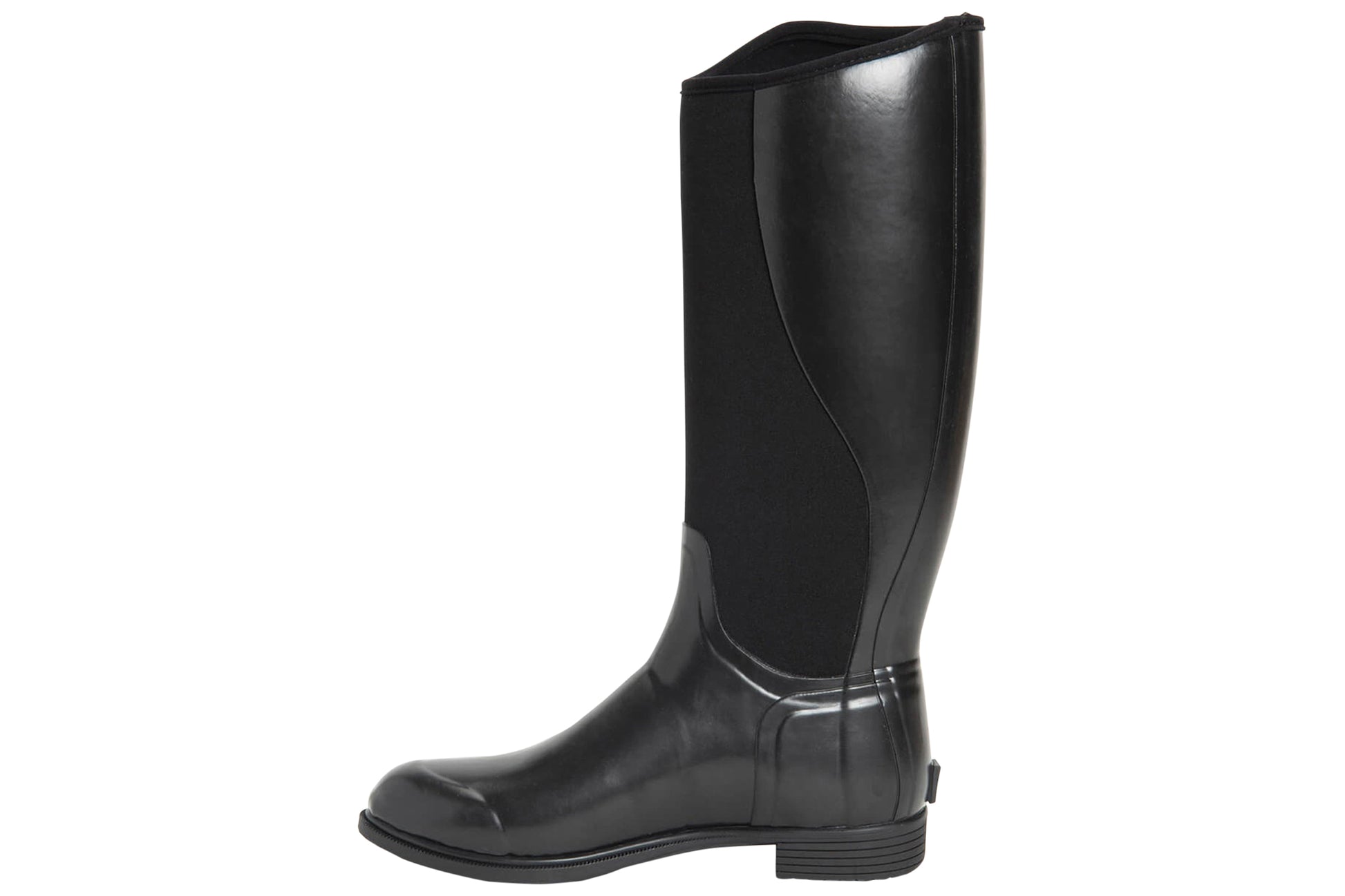muck-boots-derby-tall-black-textile-weather-wellingtons-left