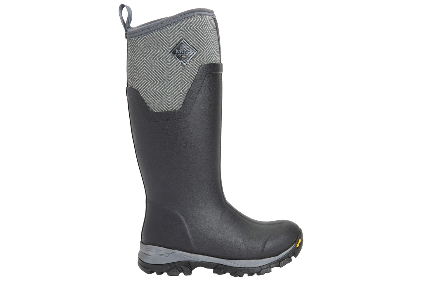 Muck Boots Arctic Ice Tall AGAT Black/Grey Geometric Womens Wellingtons