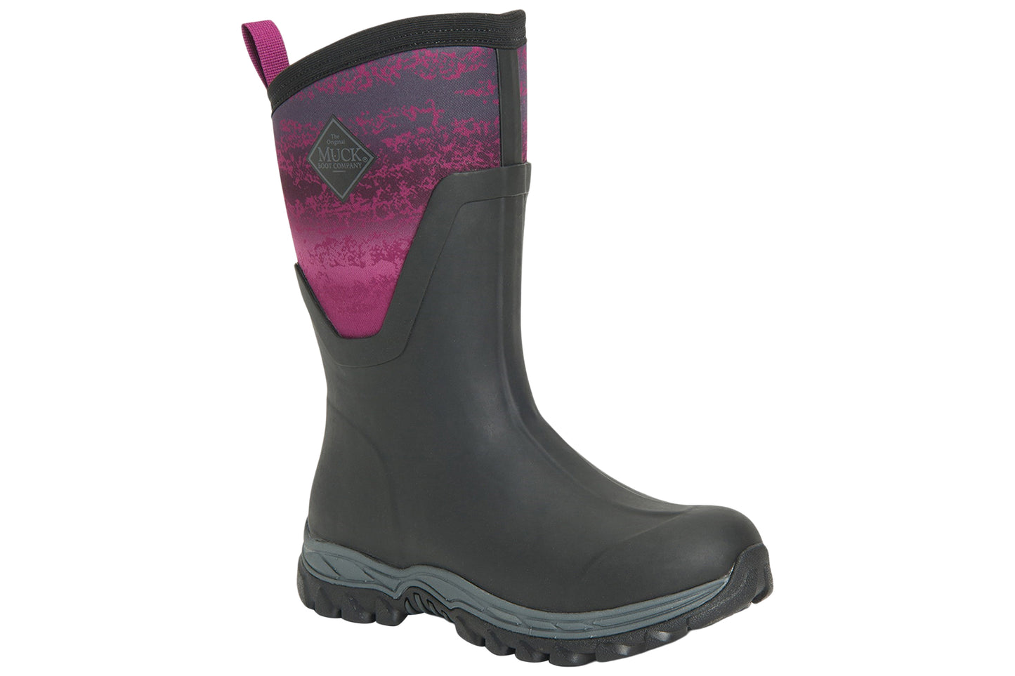 Muck Boots Arctic Sport Mid Black/Magenta Womens Wellingtons