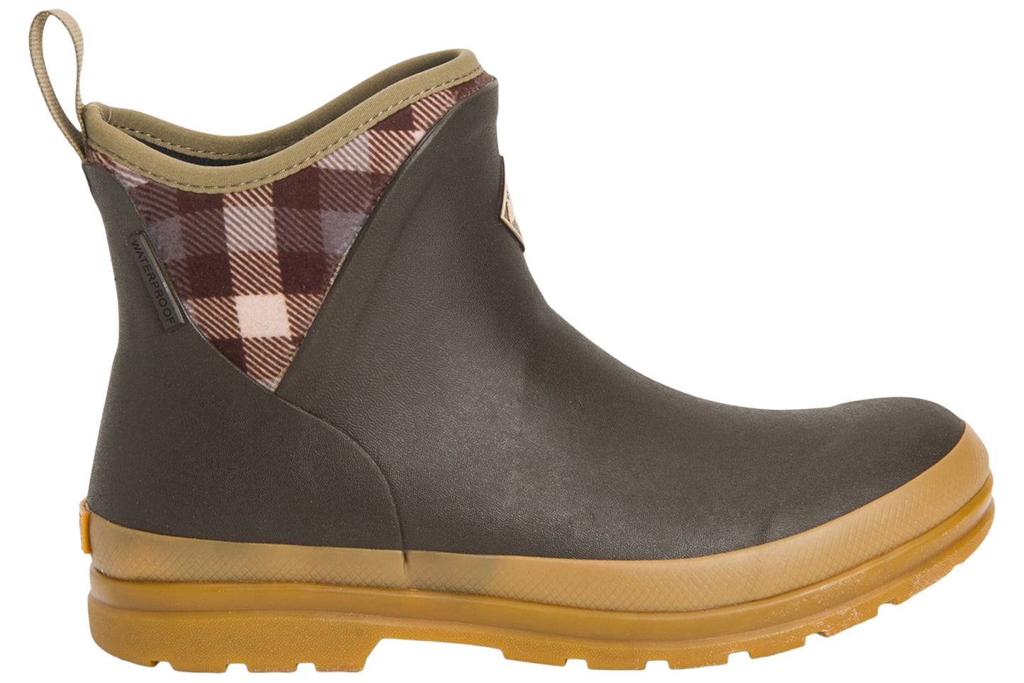 Muck Boots Originals Ankle Brown/Plaid/Gum Womens Wellingtons