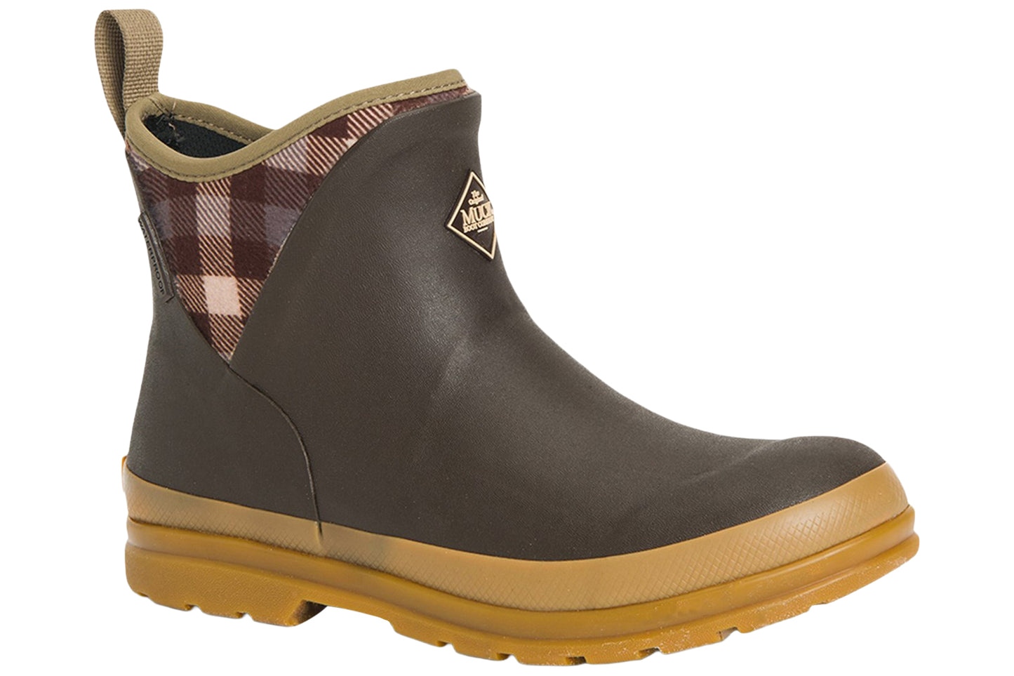 Muck Boots Originals Ankle Brown/Plaid/Gum Womens Wellingtons