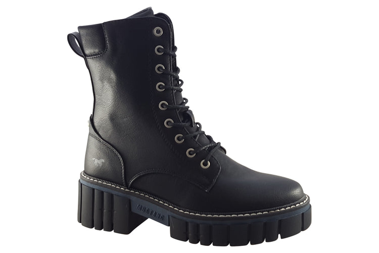 Mustang Shoes Biker-Chick 1447506 Black Womens Boots